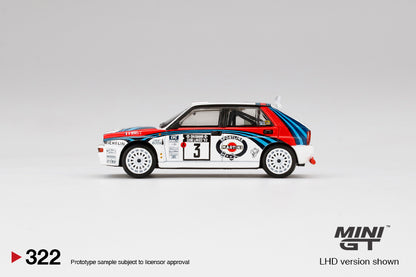Mini GT Lancia Delta HF Integrale Evoluzione 1992 Rally 1000 Lakes Winner #3 MGT00322 1/64 Diecast