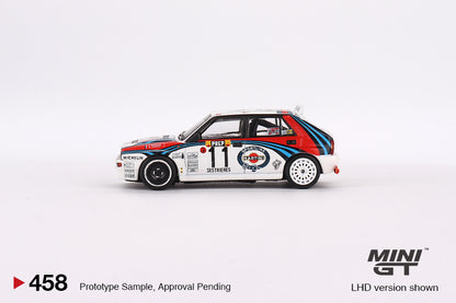 Mini GT Lancia Delta HF Integrale Evoluzione 1992 Rally MonteCarlo Martini Racing 4 Cars Set MGTS0002 1/64 Diecast