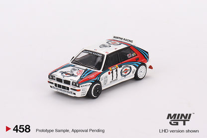 Mini GT Lancia Delta HF Integrale Evoluzione 1992 Rally MonteCarlo Martini Racing 4 Cars Set MGTS0002 1/64 Diecast