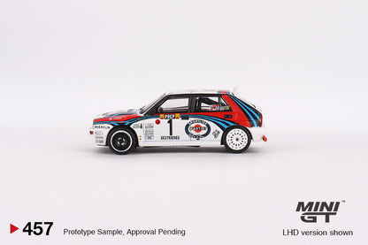 Mini GT Lancia Delta HF Integrale Evoluzione 1992 Rally MonteCarlo Martini Racing 4 Cars Set MGTS0002 1/64 Diecast