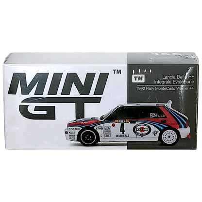 Mini GT Lancia Delta HF Integrale Evoluzione 1992 Rally MonteCarlo Winner #4 MGT00455 1/64 Diecast