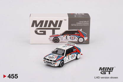 Mini GT Lancia Delta HF Integrale Evoluzione 1992 Rally MonteCarlo Winner #4 MGT00455 1/64 Diecast