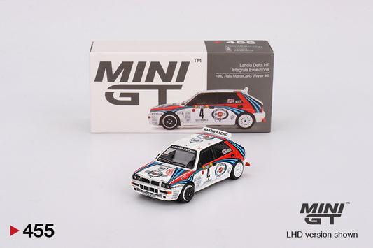 Mini GT Lancia Delta HF Integrale Evoluzione 1992 Rally MonteCarlo Winner #4 MGT00455 1/64 Diecast