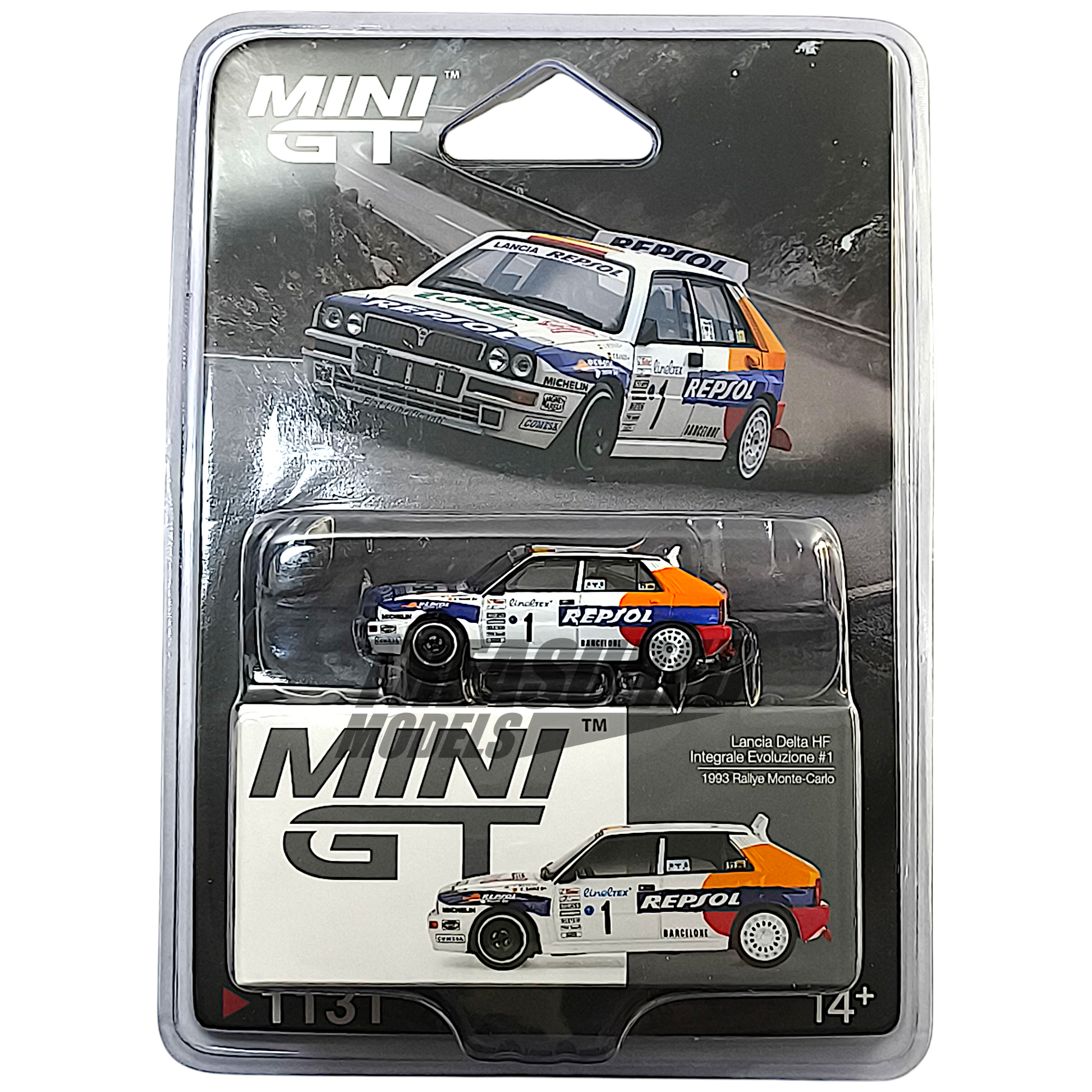 1/43 Lancia Delta Integrale HF Evo.テストカー Mini GT Lancia Delta HF Integrale Evoluzione #1 1993 Rallye Monte