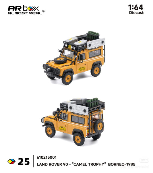 Almost Real AR Box Land Rover 90 Camel Trophy Borneo 1985 25 610215001 1/64 Diecast