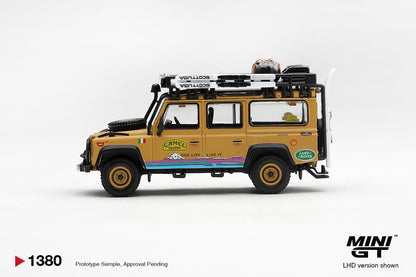 [Pre-Order] Mini GT Land Rover Defender 110 1998 Camel Trophy Tierra del Fuego CT.24 Italy MGT01380 1/64 Diecast