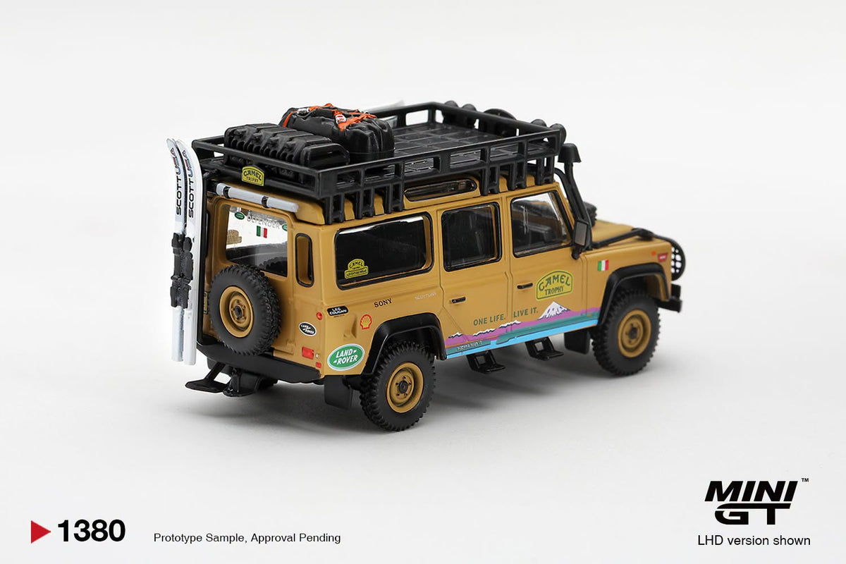 [Pre-Order] Mini GT Land Rover Defender 110 1998 Camel Trophy Tierra del Fuego CT.24 Italy MGT01380 1/64 Diecast
