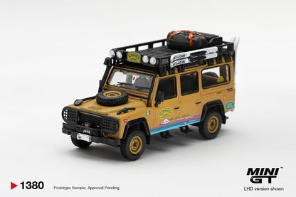 [Pre-Order] Mini GT Land Rover Defender 110 1998 Camel Trophy Tierra del Fuego CT.24 Italy MGT01380 1/64 Diecast