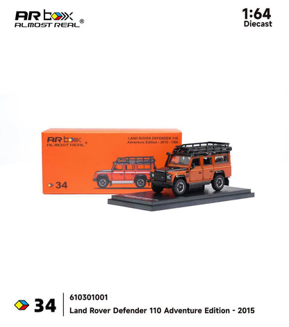 Almost Real AR Box Land Rover Defender 110 Adventure Edition 2015 Orange 34 610301001 1/64 Diecast