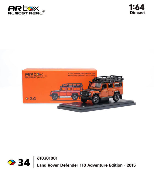 Almost Real AR Box Land Rover Defender 110 Adventure Edition 2015 Orange 34 610301001 1/64 Diecast