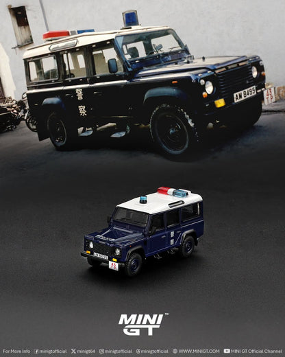 [PRE-ORDER] MINI GT Land Rover Defender 110 Royal HK Police Tai Po District HK Exclusive MGT01313-BL 1/64 Diecast