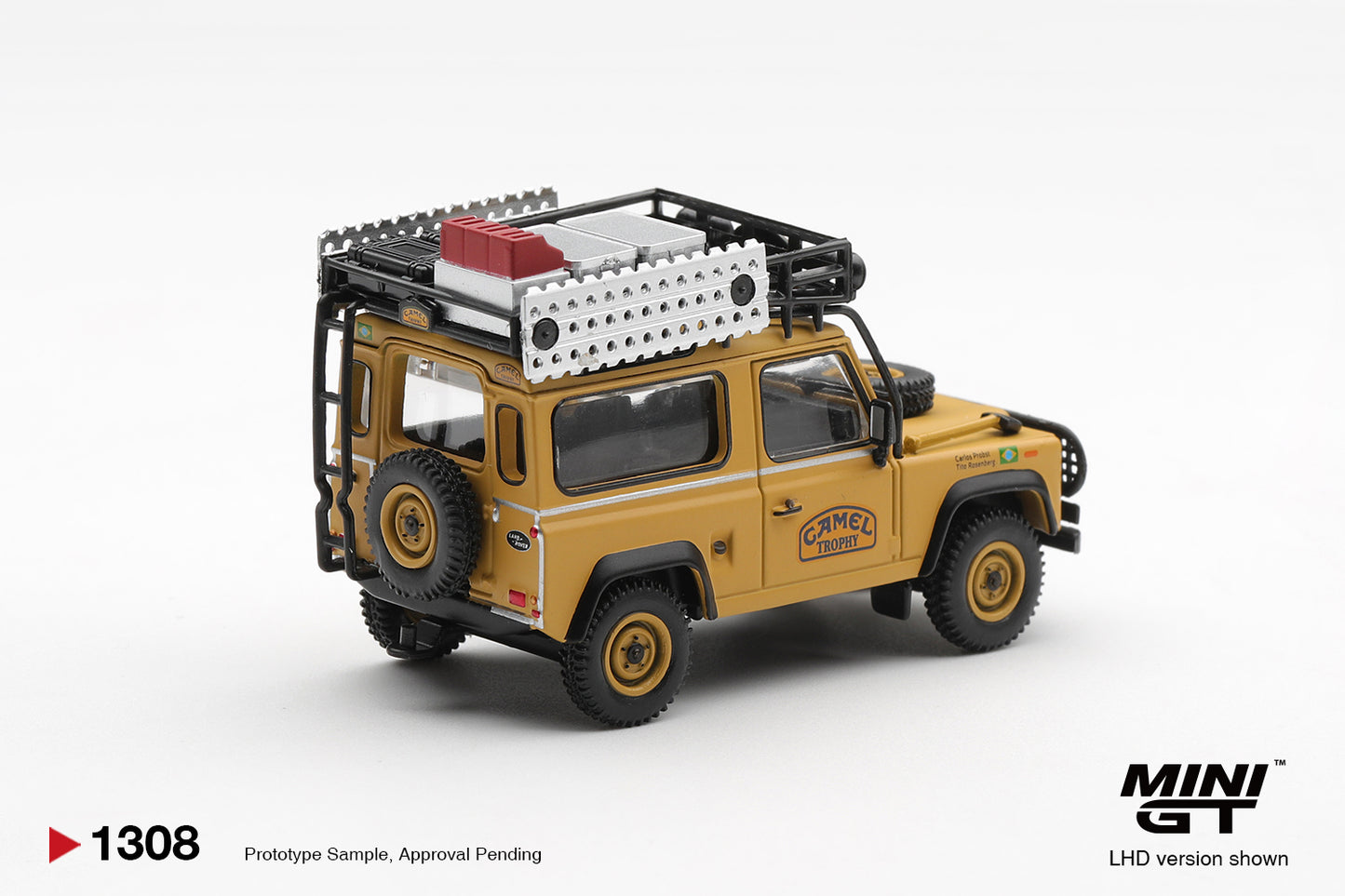 [Pre-Order] Mini GT Land Rover Defender 90 1985 Camel Trophy Borneo Team Brazil MGT01308 1/64 Diecast