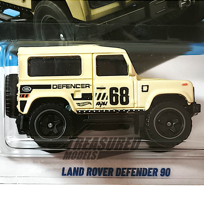 Hot Wheels Land Rover Defender 90 Tan 2025 Main Line Then and Now 1/64 Diecast