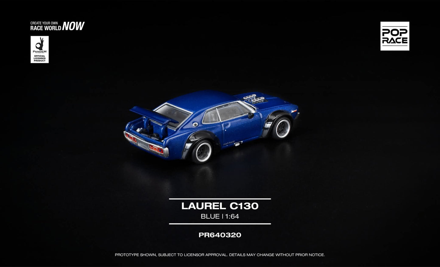 [Pre-Order] Pop Race Laurel C130 Blue PR640320 1/64 Diecast