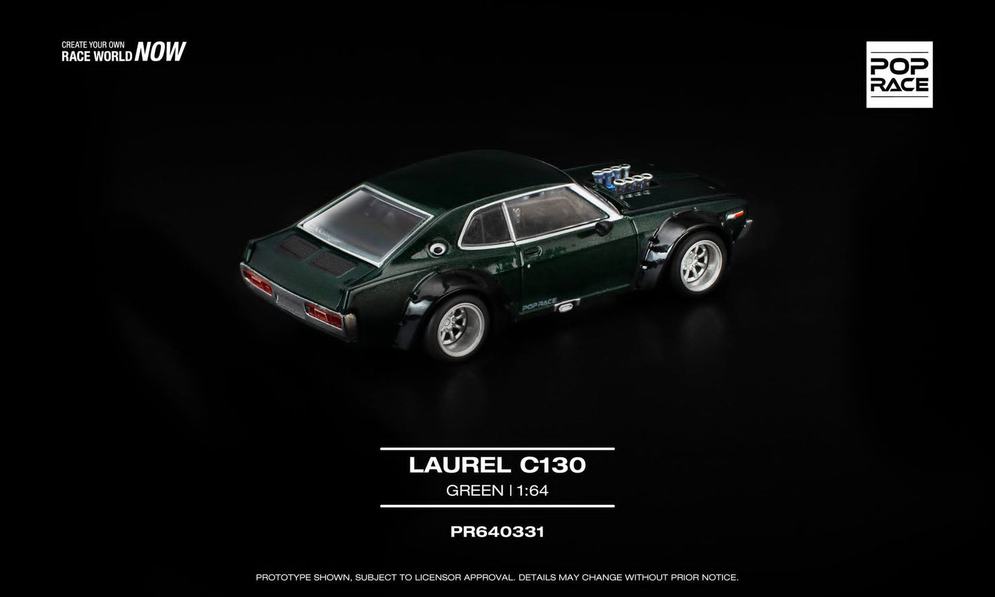 [Pre-Order] Pop Race Laurel C130 Green PR640331 1/64 Diecast
