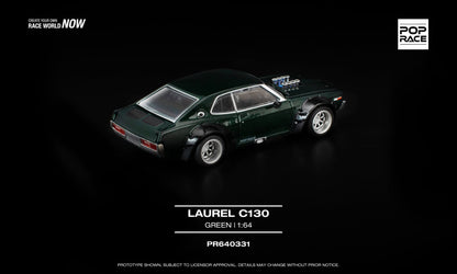 [Pre-Order] Pop Race Laurel C130 Green PR640331 1/64 Diecast