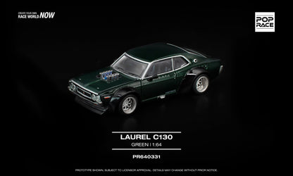 [Pre-Order] Pop Race Laurel C130 Green PR640331 1/64 Diecast