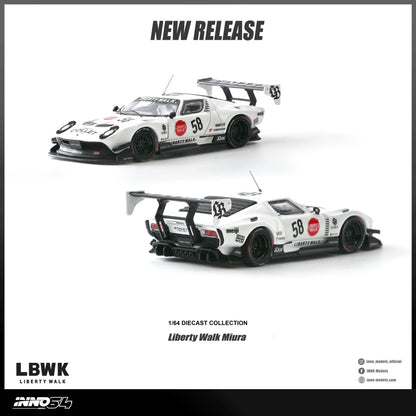[Pre-Order] Inno64 Liberty Walk Miura GT IN64-LBMIURA-01 1/64 Diecast