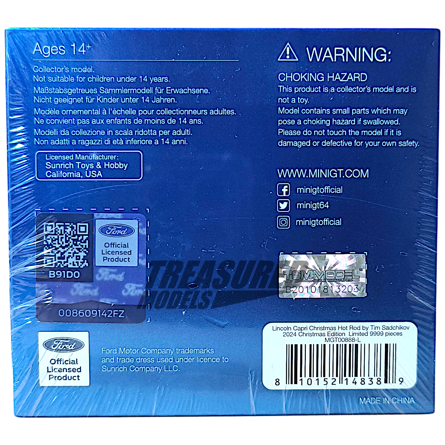 Mini GT Lincoln Capri Christmas Hot Rod by Tim Sadchikov 2024 Christmas Edition MGT00888 1/64 Diecast