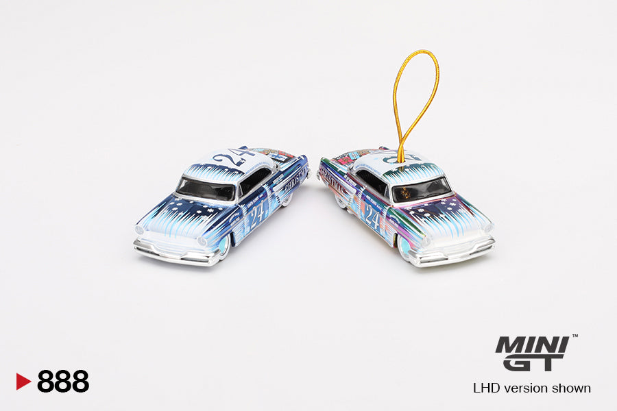 Mini GT Lincoln Capri Christmas Hot Rod by Tim Sadchikov 2024 Christmas Edition MGT00888 1/64 Diecast