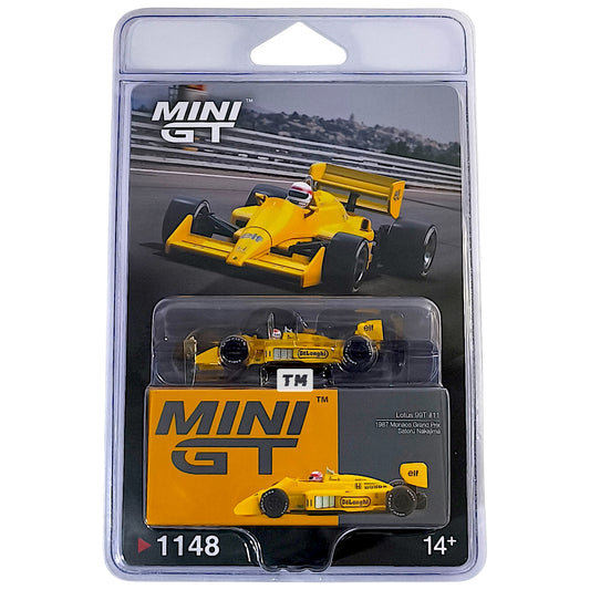 Mini GT Lotus 99T #11 Satoru Nakajima 1987 Monaco Grand Prix Blister Packaging MGT01148-BL 1/64 Diecast