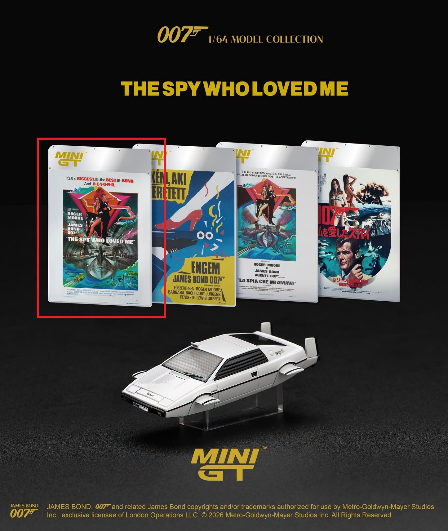 [Pre-Order] Mini GT Lotus Esprit S1 English Poster “The Spy Who Loved Me” Submarine MGT00920 1/64 Diecast