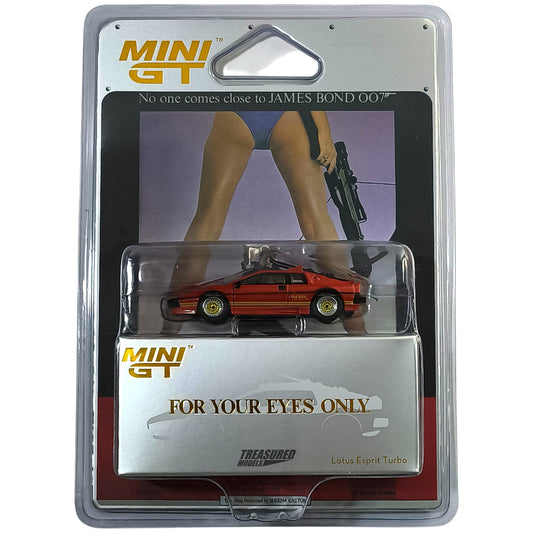 Mini GT Lotus Esprit Turbo Copper Fire Metallic 007 For Your Eyes Only English Poster Blister Packaging MGT00912 1/64 Diecast