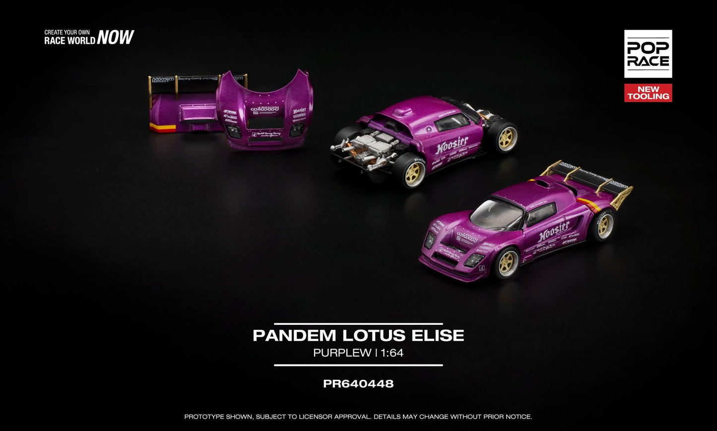 [Pre-Order] Pop Race Lotus Pandem Elise Purple PR640448 1/64 Diecast