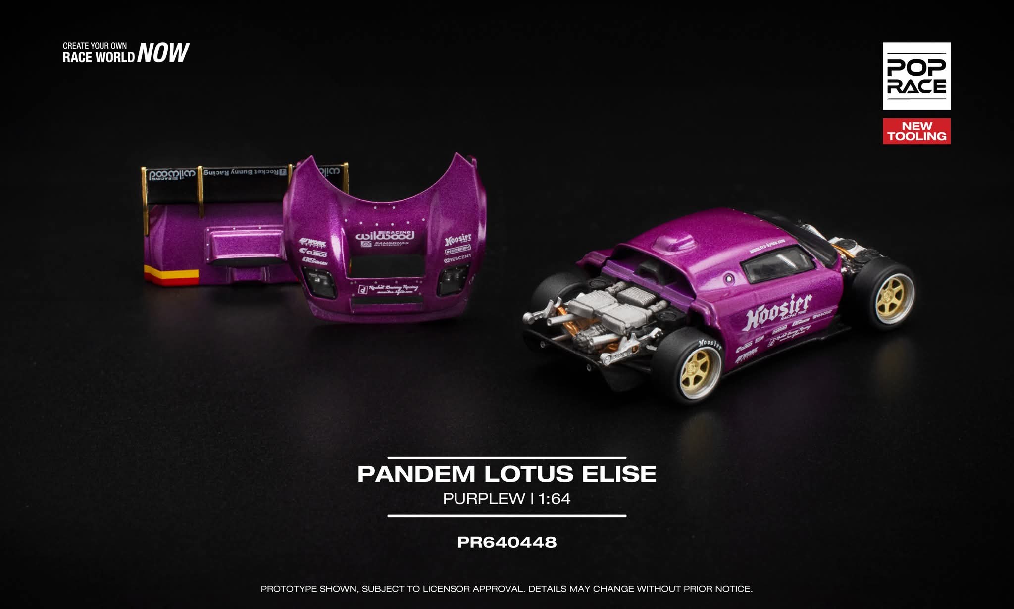 Pre-Order] Pop Race Lotus Pandem Elise Purple PR640448 1/64