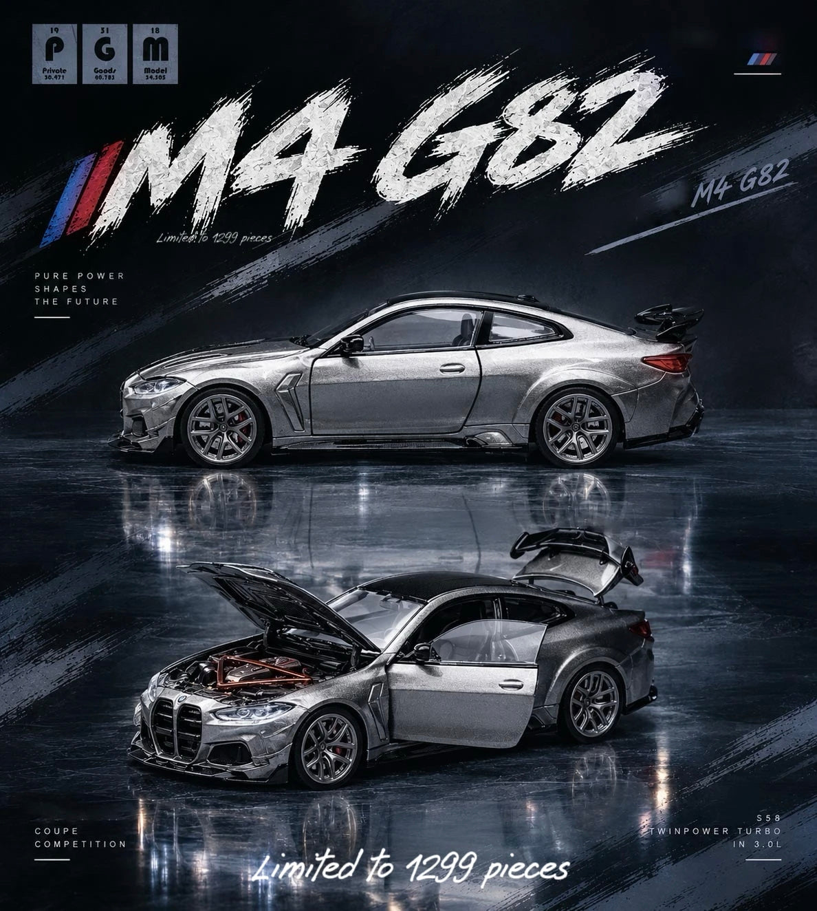 PGM LBWK A1 Station - M4 G82 - RWB 964 (3pcs Set) APAxpo 2026 1/64 Diecast