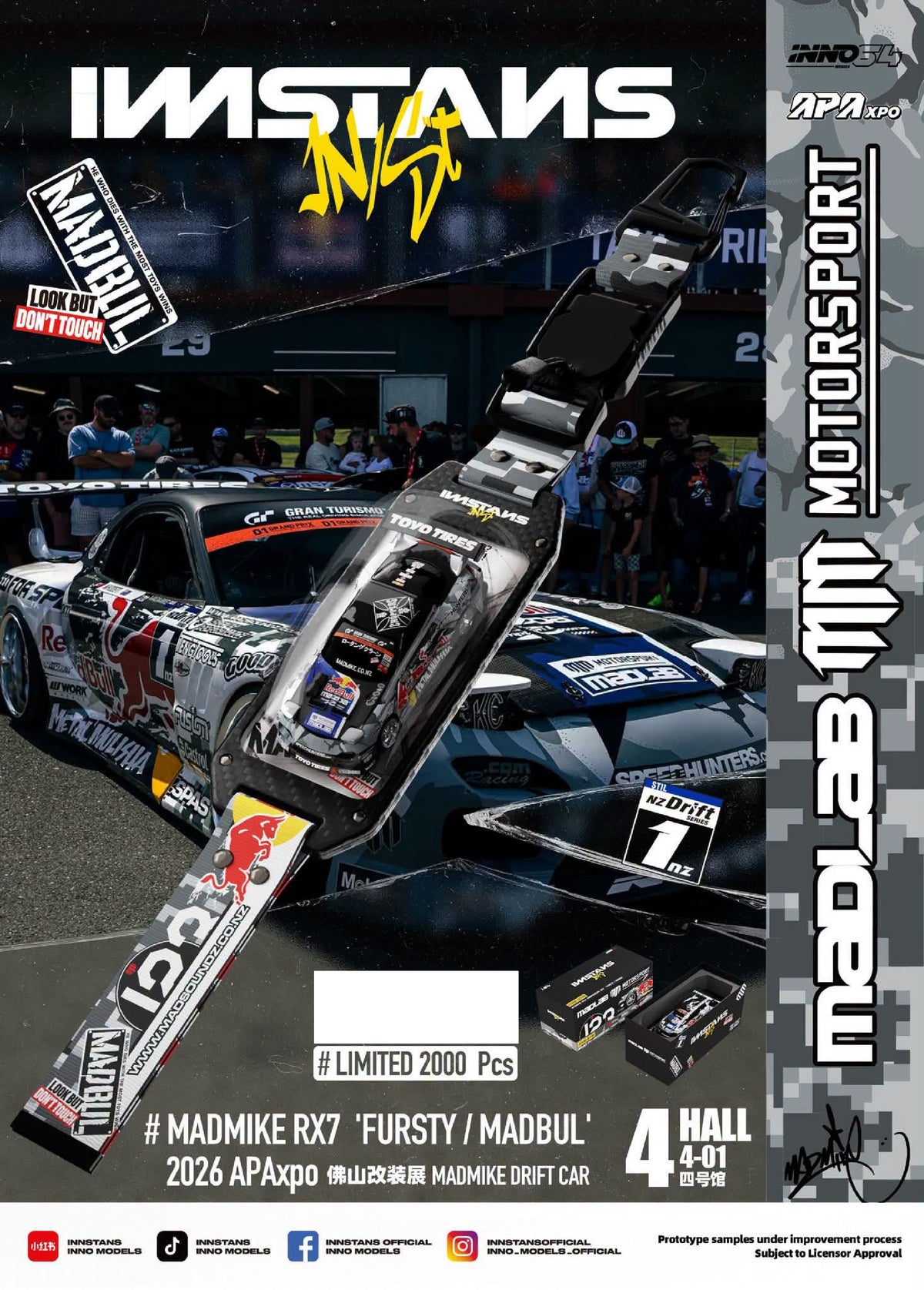 [APAxpo] INNO64 MAD MIKE RX7 FURSTY MADBUL INNSTANS APAxpo 2026 1/64 Diecast