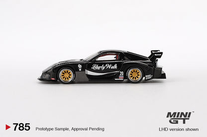 Mini GT MAZDA RX-7 LB-Super Silhouette Liberty Walk Black MGT00785 1/64 Die Cast