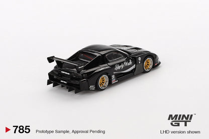 Mini GT MAZDA RX-7 LB-Super Silhouette Liberty Walk Black MGT00785 1/64 Die Cast