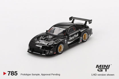 Mini GT MAZDA RX-7 LB-Super Silhouette Liberty Walk Black MGT00785 1/64 Die Cast