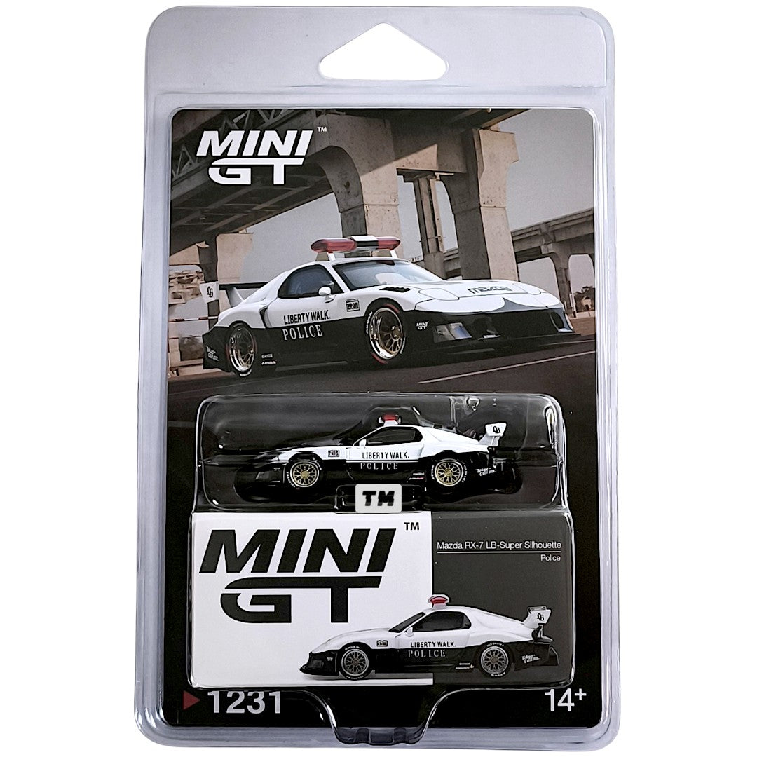Mini GT MAZDA RX-7 LB-Super Silhouette Police Blister Packaging MGT01231-BL 1/64 Diecast