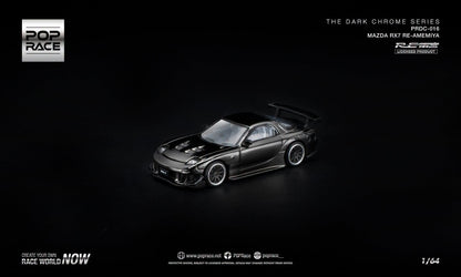[Pre-Order] Pop Race MAZDA RX-7 RE-AMEMIYA - DARK CHROME PRDC016 1/64 Diecast
