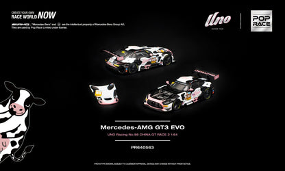 [PRE-ORDER] POP RACE MERCEDES-AMG GT3 EVO UNO RACING NO.98 CHINA GT RACE 2 MOMO PR640563 1/64 Diecast