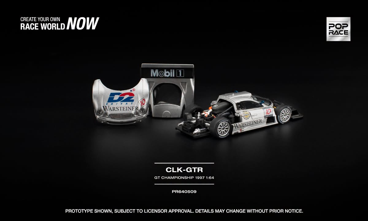 [Pre-Order] Pop Race MERCEDES-BENZ AMG CLK GTR FIA GT CHAMPIONSHIP 1997 PR640509 1/64 Diecast