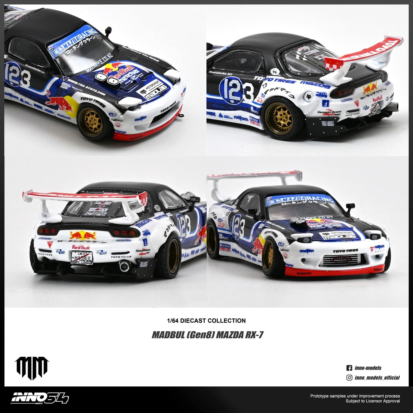 [Pre-Order] Inno64 Madbul Gen8 Mazda RX-7 IN64-RX7MM-01 1/64 Diecast