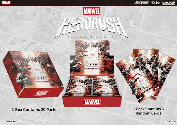 MARVEL Hero Rush TCG Avengers English BP01 Box