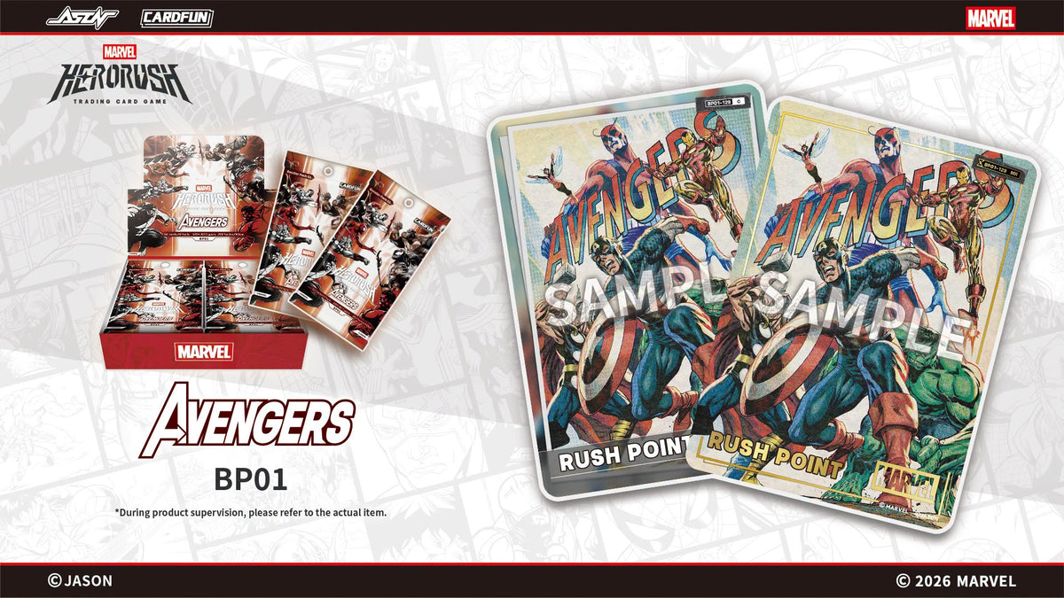 MARVEL Hero Rush TCG Avengers English BP01 Box