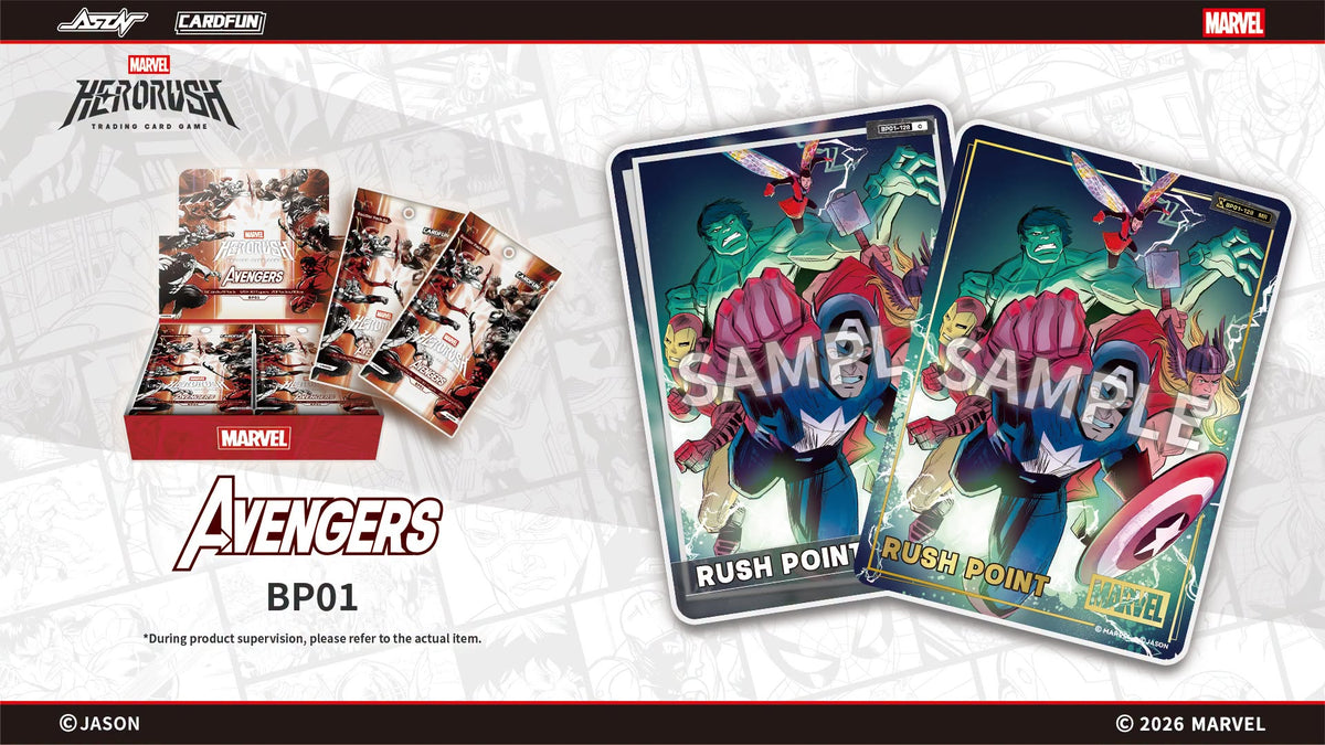MARVEL Hero Rush TCG Avengers English BP01 Box
