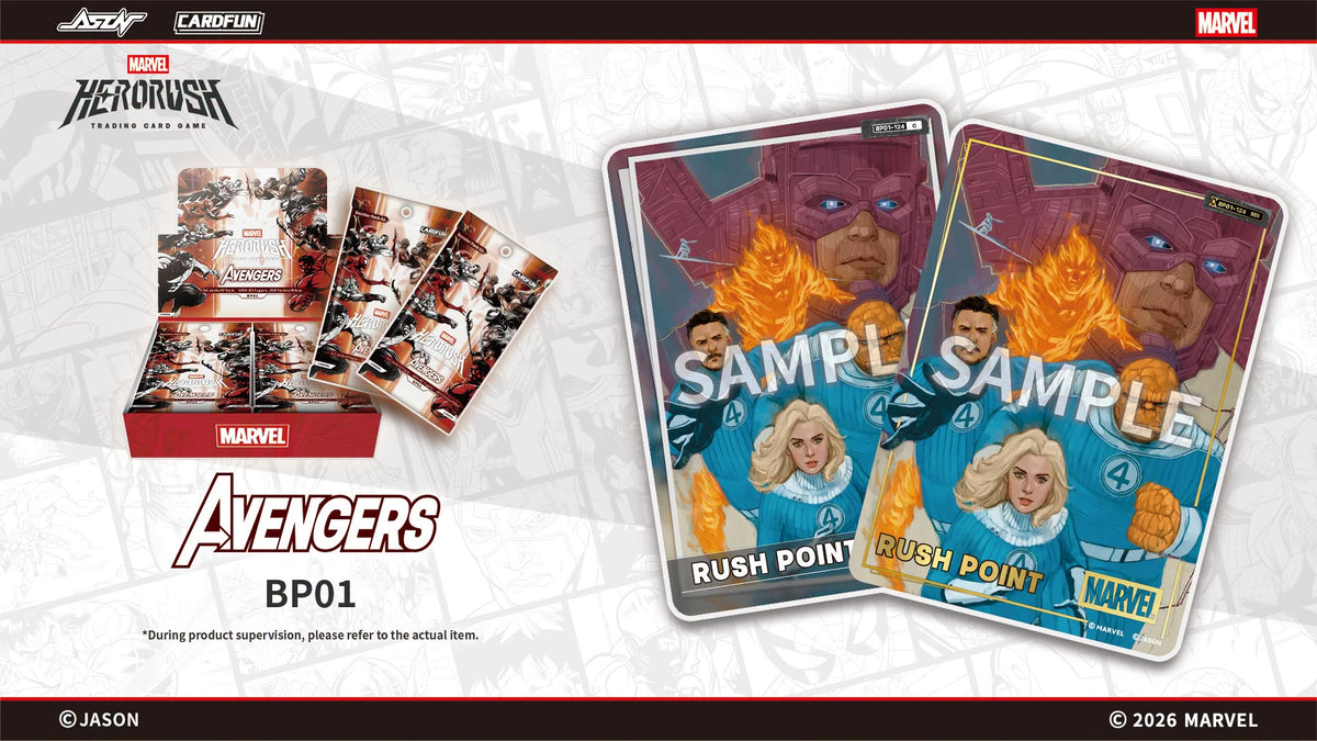 MARVEL Hero Rush TCG Avengers English BP01 Box