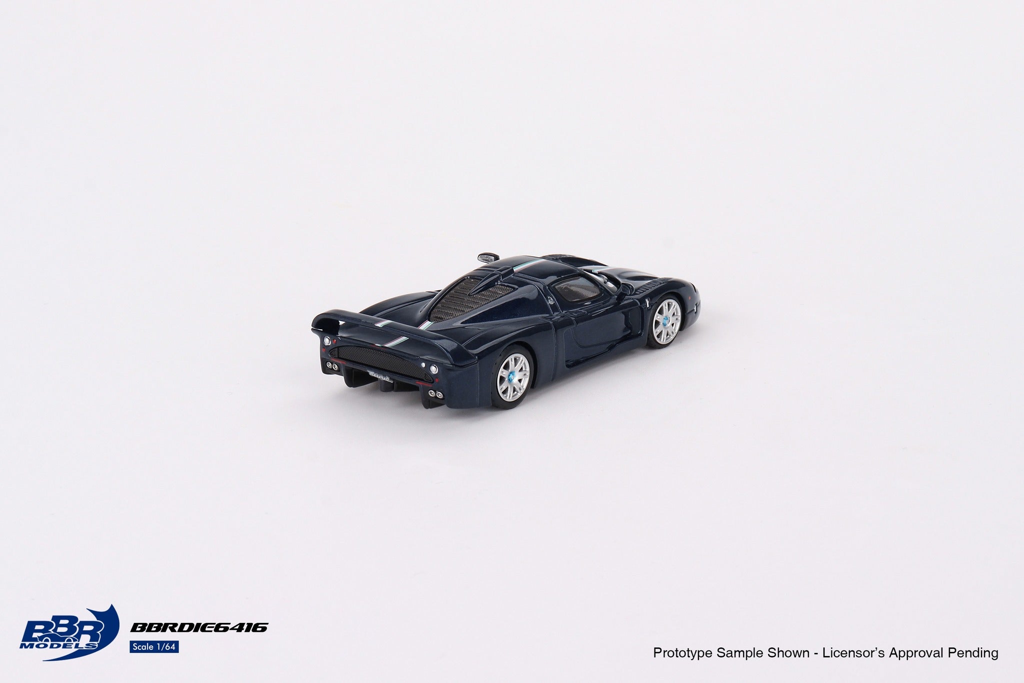 ラベルマイティ12 BBR Maserati MC12 Stradale Blue Metallic w Stripe BBRDIE6416