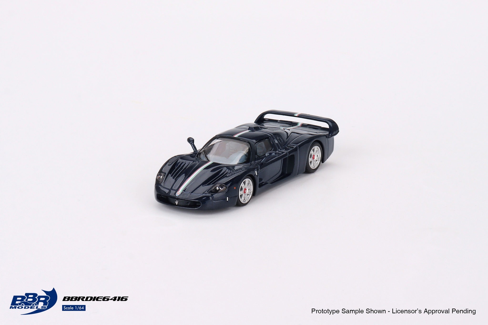 ラベルマイティ12 BBR Maserati MC12 Stradale Blue Metallic w Stripe BBRDIE6416