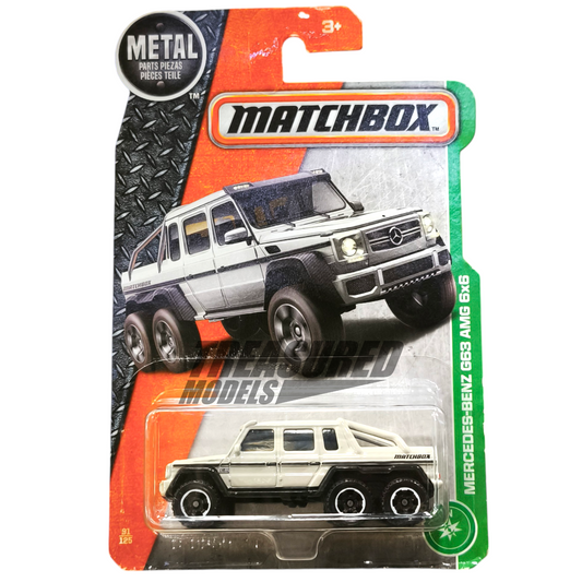 Matchbox Mercedes-Benz G63 AMG 6x6 White 1/64 Die Cast