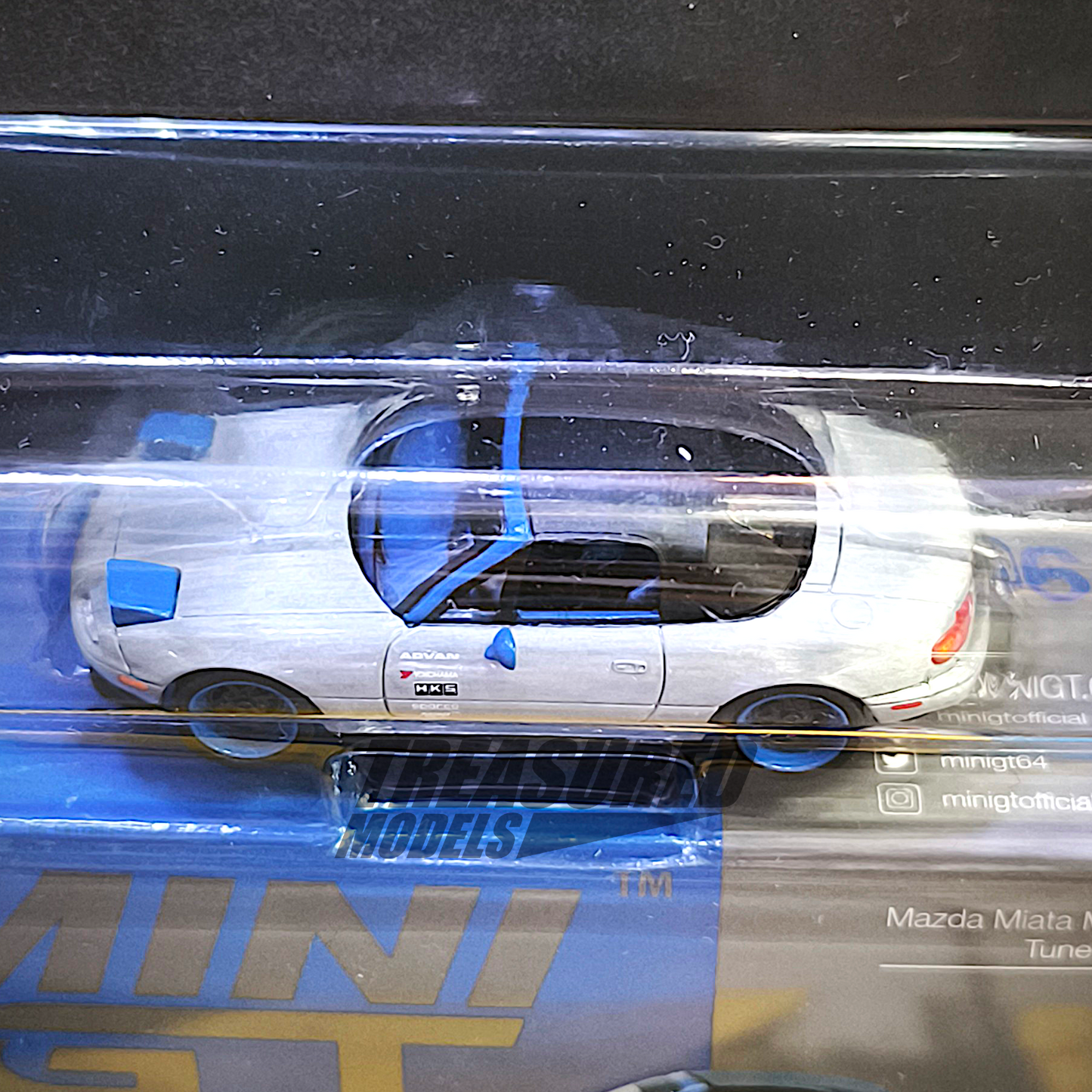 Mini GT CHASE Mazda Miata MX-5 (NA) Tuned Version Dark Blue Blister Packaging MGT01069 1/64 Diecast