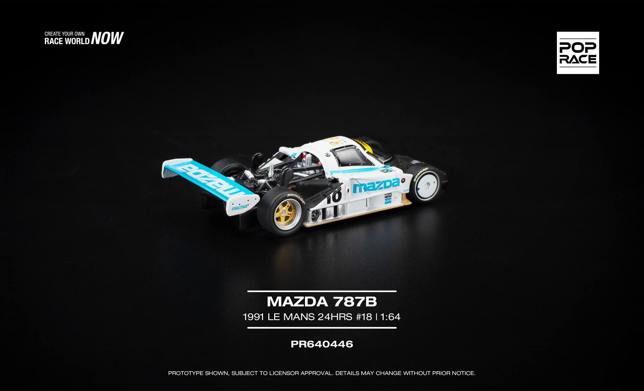 Pre-Order] Pop Race Mazda 787B 1991 Le Mans 24rs #18 PR640446 1/64