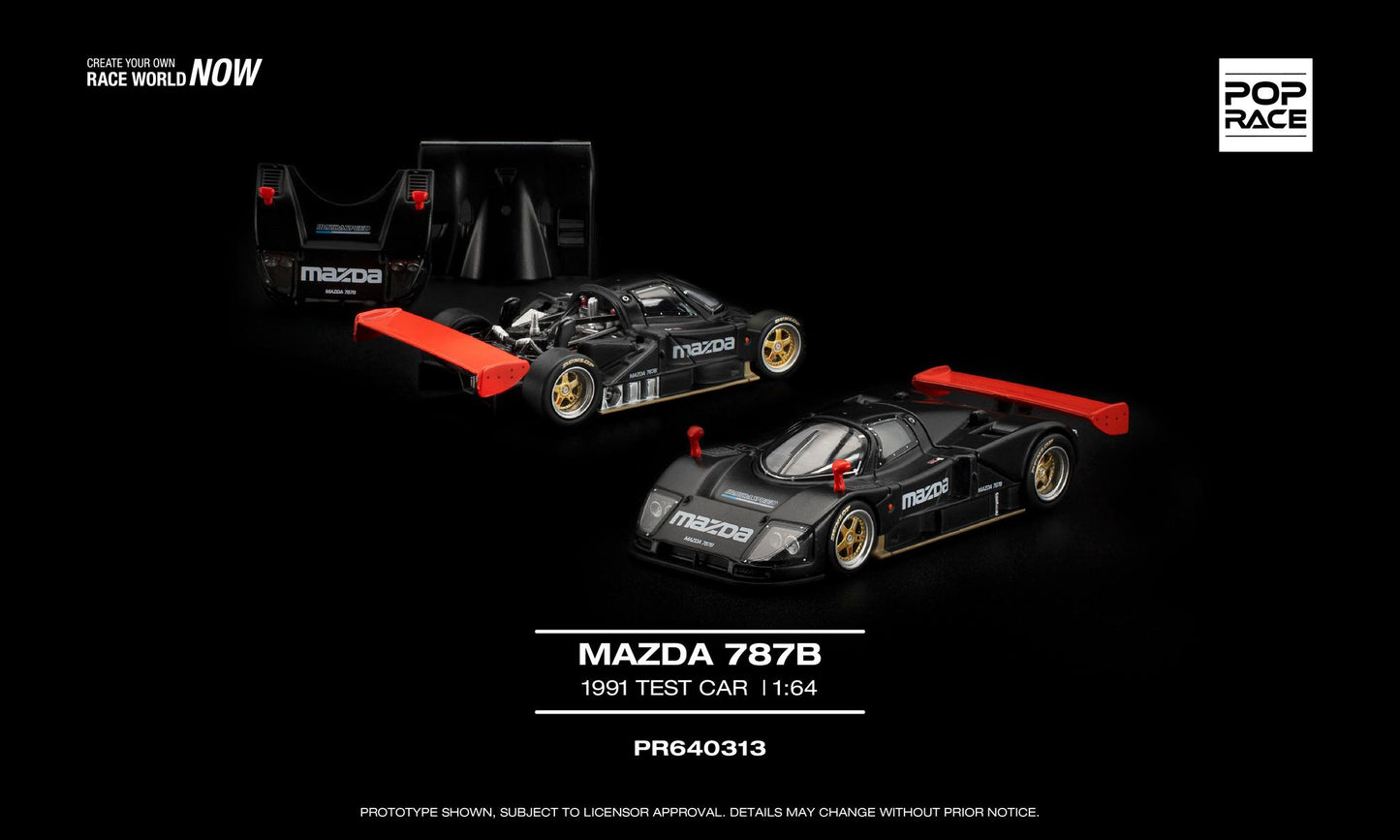 [Pre-Order] Pop Race Mazda 787B 1991 Test Car PR640313 1/64 Diecast