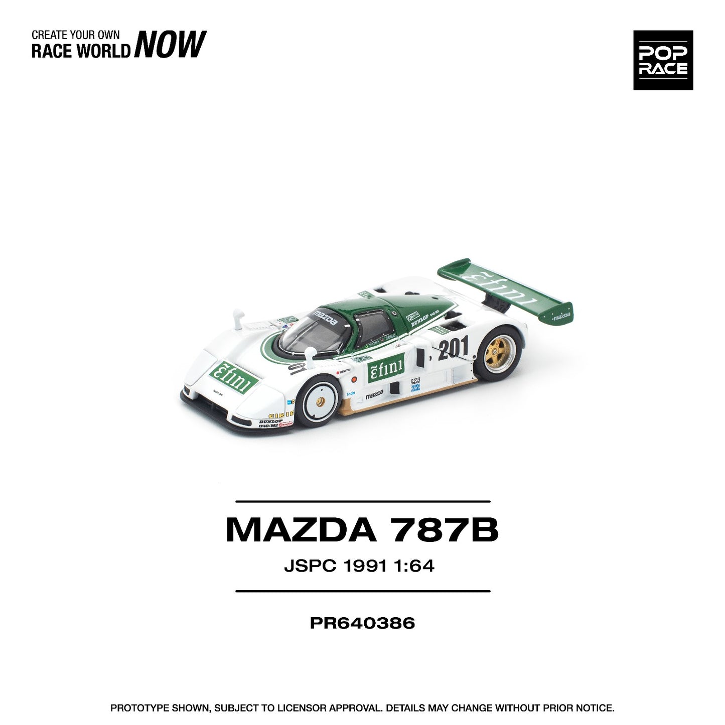 *Pre-Order* Pop Race Mazda 787B JSPC 1991 PR640386 1/64 Diecast